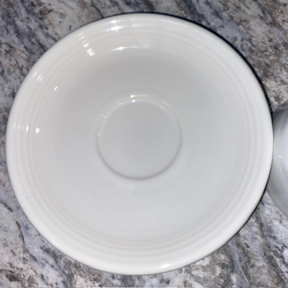 Fiestaware Cup & Saucer Set - White, cirac 1998 production - Picture 6 of 7